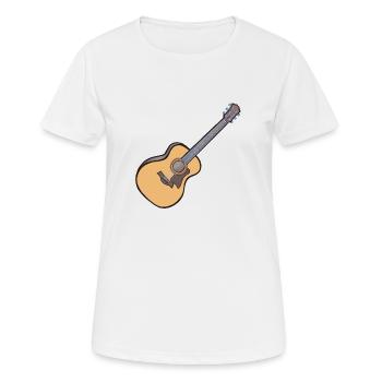Acoustic Guitar - Women's Breathable T-Shirt - white - Front - AI Model Female 172 dark (172cm)
