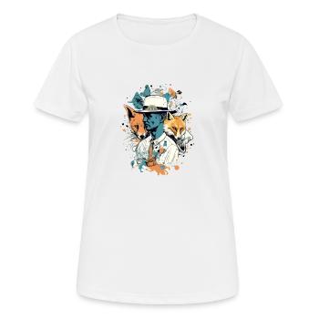 Leidenschaft für Füchse - Frauen T-Shirt atmungsaktiv - Weiß - Vorne - AI Model Female 172 dark (172cm)