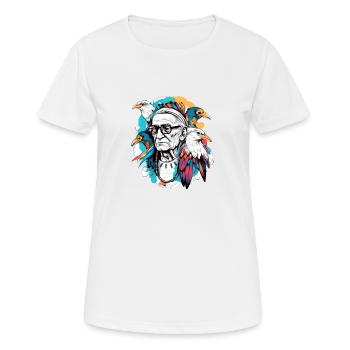 Papy siou aigle - T-shirt respirant Femme - blanc - Devant - AI Model Female 172 dark (172cm)