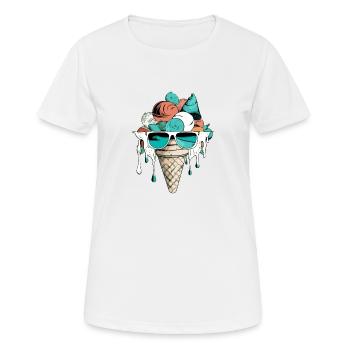 Glace fraise menthe vanille - T-shirt respirant Femme - blanc - Devant - AI Model Female 172 dark (172cm)