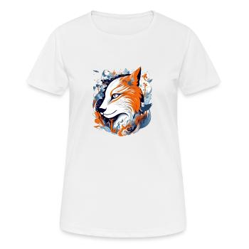 Bayo le renard - T-shirt respirant Femme - blanc - Devant - AI Model Female 172 dark (172cm)