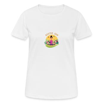 Restez Zen - T-shirt respirant Femme - blanc - Devant - AI Model Female 172 dark (172cm)