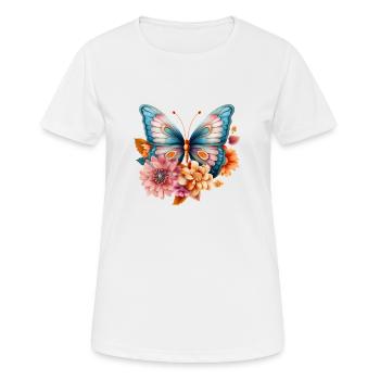 beautiful, imaginatively drawn butterfly - Women's Breathable T-Shirt - white - Front - AI Model Female 172 dark (172cm)