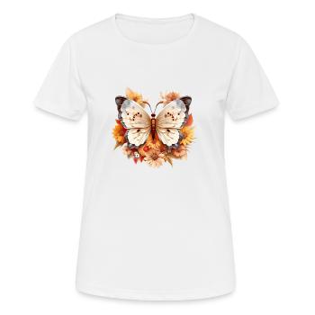 3D Butterfly Flower Butterfly Flowers Beauty - Women's Breathable T-Shirt - white - Front - AI Model Female 172 dark (172cm)