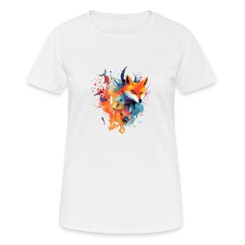 Jou der Phönixfuchs - Frauen T-Shirt atmungsaktiv - Weiß - Vorne - AI Model Female 172 dark (172cm)