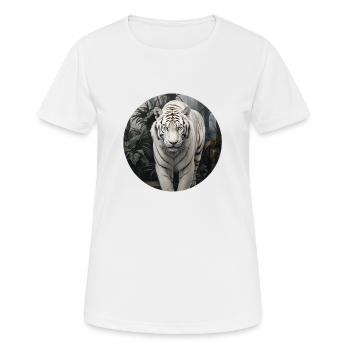 Tigre blanc - T-shirt respirant Femme - blanc - Devant - AI Model Female 172 dark (172cm)