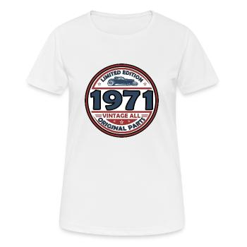 Vintage 1971 - Women's Breathable T-Shirt - white - Front - AI Model Female 172 dark (172cm)