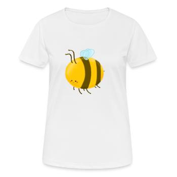 Bumblebee Happiness - T-shirt respirant Femme - blanc - Devant - AI Model Female 172 dark (172cm)