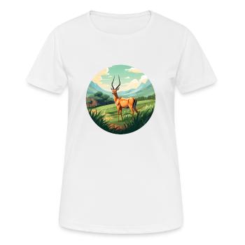 Antelope - Women's Breathable T-Shirt - white - Front - AI Model Female 172 dark (172cm)
