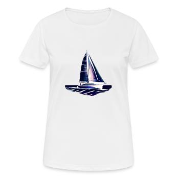 Segeln Segelboot Segelsport Segler Segelschiff - Frauen T-Shirt atmungsaktiv - Weiß - Vorne - AI Model Female 172 dark (172cm)