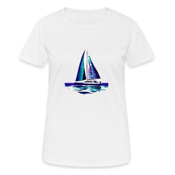 voilier voilier voilier voilier voilier voilier - T-shirt respirant Femme - blanc - Devant - AI Model Female 172 dark (172cm)