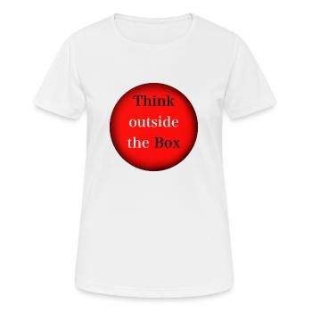 Think outside thebox - Women's Breathable T-Shirt - white - Front - AI Model Female 172 dark (172cm)