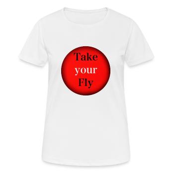 Take your Fly - Frauen T-Shirt atmungsaktiv - Weiß - Vorne - AI Model Female 172 dark (172cm)