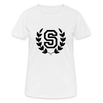 Sport-Briefe - Frauen T-Shirt atmungsaktiv - Weiß - Vorne - AI Model Female 172 dark (172cm)