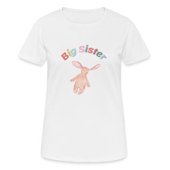 Big Sister - Frauen T-Shirt atmungsaktiv - Weiß - Vorne - AI Model Female 172 dark (172cm)