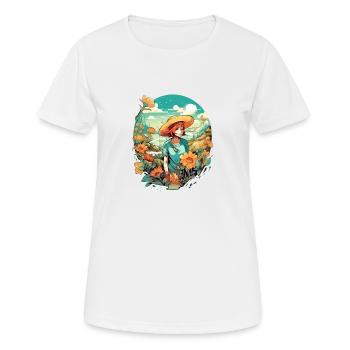 Marie on vacation - Women's Breathable T-Shirt - white - Front - AI Model Female 172 dark (172cm)