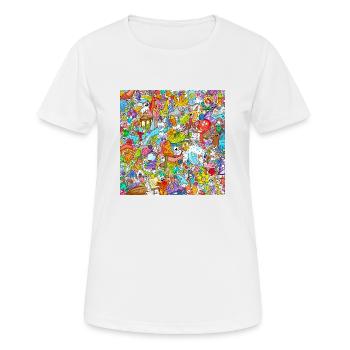 Kids Drawing - Women's Breathable T-Shirt - white - Front - AI Model Female 172 dark (172cm)
