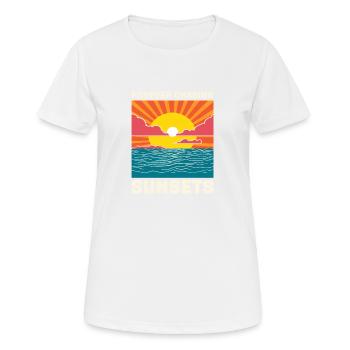 Forever Chasing Sunsets - Frauen T-Shirt atmungsaktiv - Weiß - Vorne - AI Model Female 172 dark (172cm)