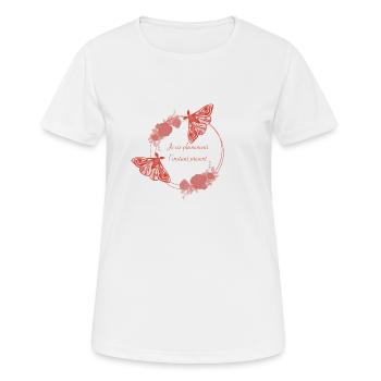 Je vis pleinement l’instant présent - T-shirt respirant Femme - blanc - Devant - AI Model Female 172 dark (172cm)