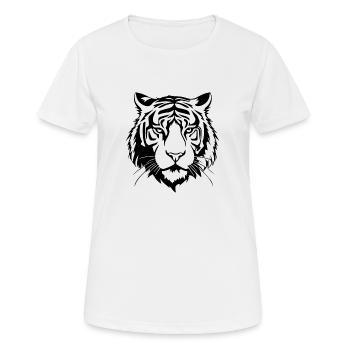 Tiger Big Cat - Women's Breathable T-Shirt - white - Front - AI Model Female 172 dark (172cm)