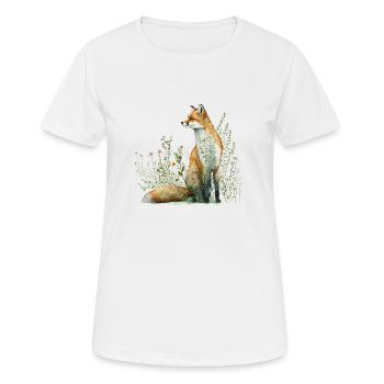 Fuchs in der Wiese - Frauen T-Shirt atmungsaktiv - Weiß - Vorne - AI Model Female 172 dark (172cm)