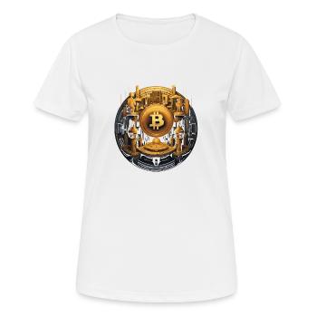 Bitcoin - Women's Breathable T-Shirt - white - Front - AI Model Female 172 dark (172cm)