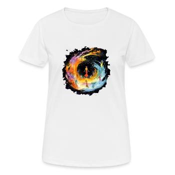 Lilas au pays des fées - T-shirt respirant Femme - blanc - Devant - AI Model Female 172 dark (172cm)