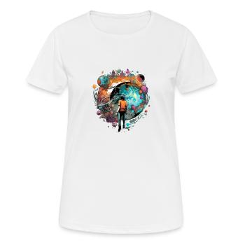 Un monde de possibilitées - T-shirt respirant Femme - blanc - Devant - AI Model Female 172 dark (172cm)