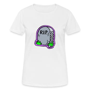 R.I.P. - Rest In Peace tombstone - Women's Breathable T-Shirt - white - Front - AI Model Female 172 dark (172cm)