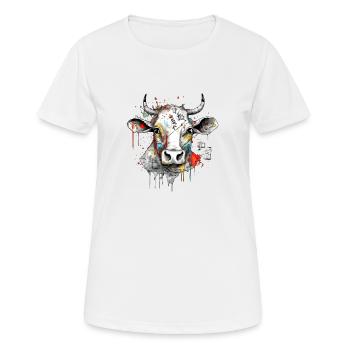 Kika la vache - T-shirt respirant Femme - blanc - Devant - AI Model Female 172 dark (172cm)