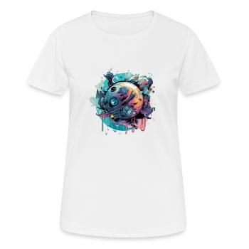 Un monde en fusion - T-shirt respirant Femme - blanc - Devant - AI Model Female 172 dark (172cm)