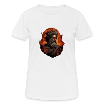 Philosophe de l’Antiquité - T-shirt respirant Femme - blanc - Devant - AI Model Female 172 dark (172cm)