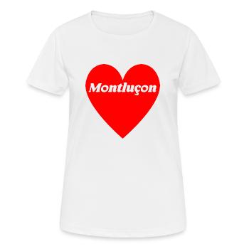 I love Montluçon French medieval town - Women's Breathable T-Shirt - white - Front - AI Model Female 172 dark (172cm)