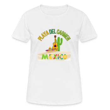 playa del carmen Mexico - T-shirt respirant Femme - blanc - Devant - AI Model Female 172 dark (172cm)