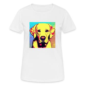 Labrador Pop Art - T-shirt respirant Femme - blanc - Devant - AI Model Female 172 dark (172cm)