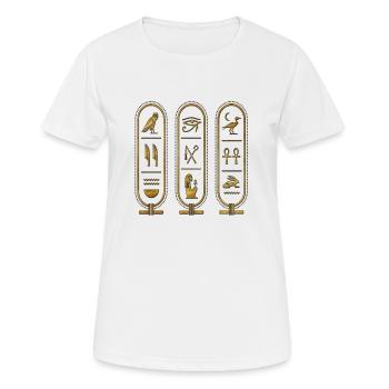 Ägypten Ägypten Isis Pharaonen Pharaonen Pyramide Afrika - Frauen T-Shirt atmungsaktiv - Weiß - Vorne - AI Model Female 172 dark (172cm)