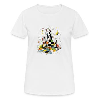 The genius of the chessboard - Women's Breathable T-Shirt - white - Front - AI Model Female 172 dark (172cm)