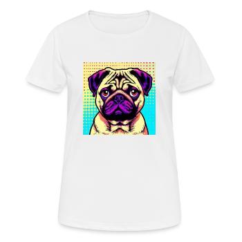 Carlin Pop Art - T-shirt respirant Femme - blanc - Devant - AI Model Female 172 dark (172cm)
