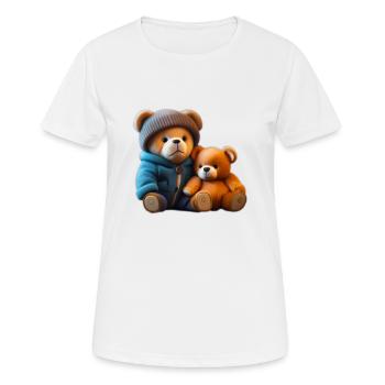 Teddybären - Frauen T-Shirt atmungsaktiv - Weiß - Vorne - AI Model Female 172 dark (172cm)