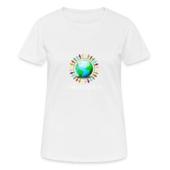 Unis ensemble - T-shirt respirant Femme - blanc - Devant - AI Model Female 172 dark (172cm)