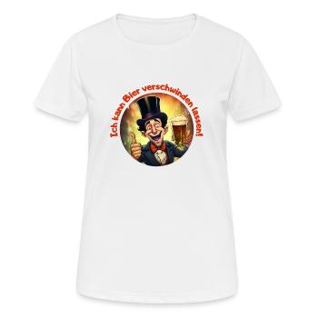 Bier Zauberer - Frauen T-Shirt atmungsaktiv - Weiß - Vorne - AI Model Female 172 dark (172cm)