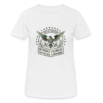 Army Military Air Force Navy Marines Amérique États-Unis - T-shirt respirant Femme - blanc - Devant - AI Model Female 172 dark (172cm)