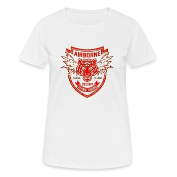 Army Military Air Force Navy Marines Amérique États-Unis - T-shirt respirant Femme - blanc - Devant - AI Model Female 172 dark (172cm)
