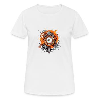 Horloge ancienne n°3 - T-shirt respirant Femme - blanc - Devant - AI Model Female 172 dark (172cm)