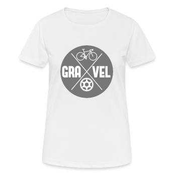 vélo de gravier cycliste cycliste cycliste - T-shirt respirant Femme - blanc - Devant - AI Model Female 172 dark (172cm)