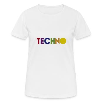 Techno - T-shirt respirant Femme - blanc - Devant - AI Model Female 172 dark (172cm)