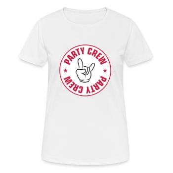 Équipe de fête - T-shirt respirant Femme - blanc - Devant - AI Model Female 172 dark (172cm)