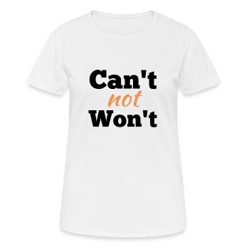Je ne peux pas ne pas ne pas - T-shirt respirant Femme - blanc - Devant - AI Model Female 172 dark (172cm)