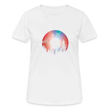 Nature Disque Vinyle - T-shirt respirant Femme - blanc - Devant - AI Model Female 172 dark (172cm)