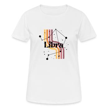 Libra horoscope rétro - T-shirt respirant Femme - blanc - Devant - AI Model Female 172 dark (172cm)